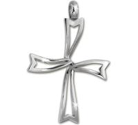 Amello Pendentif chaîne 4 x 5cm acier inoxydable argent Femme Homme Collier ESHS53J
