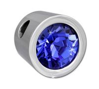 Amello Pendentif Chaîne Zircone Acier Inoxydable Zircone Bleu Eshs01b