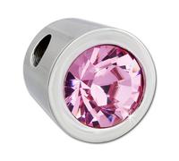 Amello Pendentif Chaîne Zircone Acier Inoxydable Zircone Rose Eshs01a
