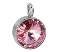 Amello Pendentif Chaîne Zircone Acier Inoxydable Zircone Rose Eshs02a