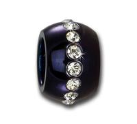 Amello Perle Pour Bracelet Violet Dames Perles 8mm Perle Acier Inoxydable Amz082v