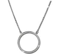 Amello Zirkonia Collier 50cm Bijoux en acier inoxydable Chaîne en O argent blanc ESK103J
