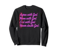 Amen Agree God Move Faith Jésus Écriture Prière Bible Lire Sweatshirt