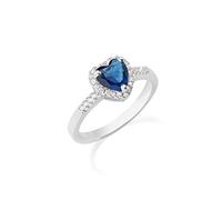AMEN Bague réglable coeur femme bijoux ANTICBBL2, Argent