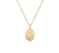 AMEN Bijoux, Collier Médaille de Notre-Dame de Fatima, Collier Argent 925 Doré, Cadeau Femme, Cadeau Homme