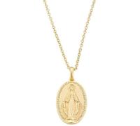 AMEN Bijoux, Collier médaille Miraculeuse, Collier Femme Argent 925 Doré, Cadeau Femme