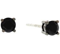 Amen Boucles d'oreilles, (P) Diamonds, BRINCOS Silver 4mm, Prata 925 (0,6GR), Diamant ELPNN2 Marque, Taille unique, Métaux non précieux, Pas de gemme