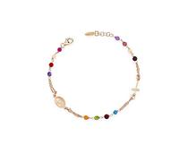 AMEN Bracelet chapelet pierre de jade multicolore et argent 925 Collection