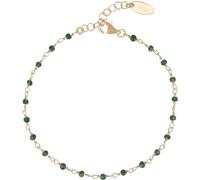 Amen Bracelet pour femme, bracelet en argent 925 et cristaux verts, bouteille de couleur or, longueur égale à 16 + 3 cm. Référence : BRGVB10-16, Argent sterling