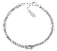 Amen Bracelet pour femme Collection Nœud d'Amore. Bijou fabriqué en argent 925 de couleur rhodium et zircons blancs. Longueur : 16 + 3 cm. La référence est BRNOAMBBZ16