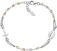 AMEN BROBBRGD3 Bracelet femme Madonna Rosaire 925 Tricolore 20 cm