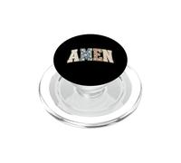 Amen Christian Faith Jésus Culte Religieux Écriture PopSockets PopGrip pour MagSafe