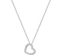 AMEN CLHE2 Collier Femme Coeur Amour 925 argent blanc 43 cm