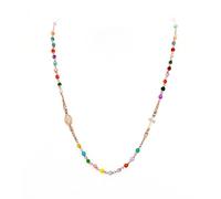 Amen Collection - Chapelet collier en pierres de jade multicolores et argent 925