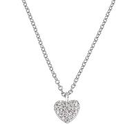 Amen Collier Coeur en Argent avec zircons, Small, Argent Sterling, Zircon