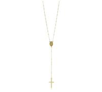 AMEN Collier Fatima, (G) Rosary, Colar Gold PVD 48+2cm (Comptas Dourés 2,5mm), Prata 925 (6,30GR) CRO25GF Marque, Taille Unique, Métal Non précieux, Pas de gemme