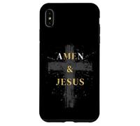 Amen et Jésus Jésus et Moi Croix chrétienne Coque pour iPhone XS Max