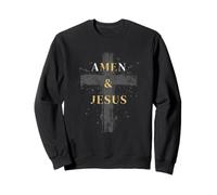 Amen et Jésus Jésus et Moi Croix chrétienne Sweatshirt