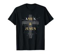Amen et Jésus Jésus et Moi Croix chrétienne T-Shirt