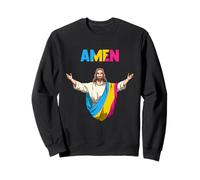 Amen Pansexuel Jésus LGBTQ Pride Amen Pansexuel Sweatshirt