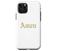 Amen Shirt - Puissante Citation Foi Catholique Traditionnelle Coque pour iPhone 11 Pro