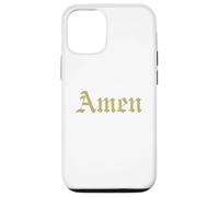 Amen Shirt - Puissante Citation Foi Catholique Traditionnelle Coque pour iPhone 12/12 Pro