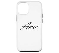 Amen Shirt - Puissante Citation Foi Catholique Traditionnelle Coque pour iPhone 12/12 Pro