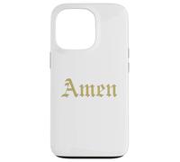 Amen Shirt - Puissante Citation Foi Catholique Traditionnelle Coque pour iPhone 13 Pro