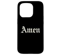 Amen Shirt - Puissante Citation Foi Catholique Traditionnelle Coque pour iPhone 15 Pro