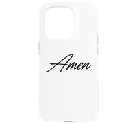 Amen Shirt - Puissante Citation Foi Catholique Traditionnelle Coque pour iPhone 15 Pro