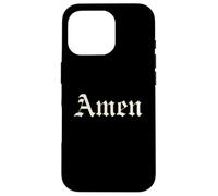 Amen Shirt - Puissante Citation Foi Catholique Traditionnelle Coque pour iPhone 16 Pro