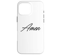 Amen Shirt - Puissante Citation Foi Catholique Traditionnelle Coque pour iPhone 16 Pro Max