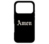 Amen Shirt - Puissante Citation Foi Catholique Traditionnelle Coque pour iPhone 17 Pro