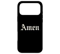 Amen Shirt - Puissante Citation Foi Catholique Traditionnelle Coque pour iPhone 17 Pro Max