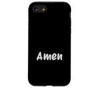 Amen Shirt - Puissante Citation Foi Catholique Traditionnelle Coque pour iPhone SE (2020) / 7/8