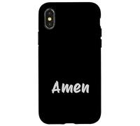Amen Shirt - Puissante Citation Foi Catholique Traditionnelle Coque pour iPhone X/XS