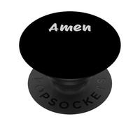 Amen Shirt - Puissante Citation Foi Catholique Traditionnelle PopSockets PopGrip Adhésif