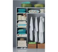 Aménagement de placard compact Prisme décor blanc SIFISA - sans tiroirs - AM7ST