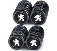 AMENAS Bouchons de Valve de Pneu de Voiture, Noir, Plastique, Compatibles avec Voiture, Caps de Valve de Pneu, Pour Peugeot 107 207 407 408 206 306 307 308, Résistant à la Corrosion