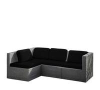 AMENGJ Housse De Coussin Exterieur Impermeable pour Lot de 8 Housses de Coussin de canapé élastiques, Housses de Dossier(Black)