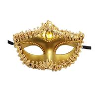 AMENGJ Masque bal Masqué Costume de bal masqué sexy for femme, avec diamants, masque vénitien, plumes et fleurs, style princesse(Color 4)