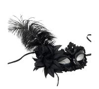 AMENGJ Masque bal Masqué Costume de bal masqué sexy for femme, avec diamants, masque vénitien, plumes et fleurs, style princesse(Color 11)