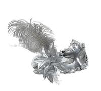 AMENGJ Masque bal Masqué Costume de bal masqué sexy for femme, avec diamants, masque vénitien, plumes et fleurs, style princesse(Color 19)