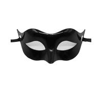 AMENGJ Masque bal Masqué Masque vénitien classique demi-visage for femmes et hommes(Black)