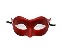 AMENGJ Masque bal Masqué Masque vénitien classique demi-visage for femmes et hommes(Red)