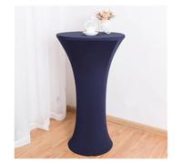 AMENGJ Nappe de Bar Élastique Lot de 10 nappes Rondes en Tissu élasthanne et Polyester for Mariage, hôtel, Mariage, Cocktail, Blanc(Dark Blue,60X110cm)