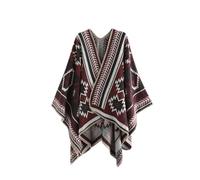 AMENGJ Poncho Femme Cape Chaude for Femme, châle, Cape de Voyage, Poncho(Type 2)