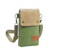 AMENGJ Sacoche Femme Sac à bandoulière en toile de couleur unie à trois couches for téléphone portable, porte-monnaie en tissu simple(Color 4)