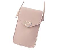 AMENGJ Sacoche Femme Sac for téléphone portable, porte-monnaie, bandoulière, mignon, mini, en forme de cœur, pochette for téléphone portable(Color 1)