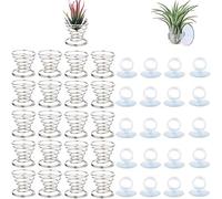 AMENGJ Soucoupe Pot Fleur Lot de 40 Supports for Plantes aériennes avec ventouses, présentoirs de Table à Suspendre